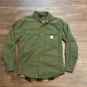 Carhartt Green Lightweight Shirt Jacket with Utilitarian Fit